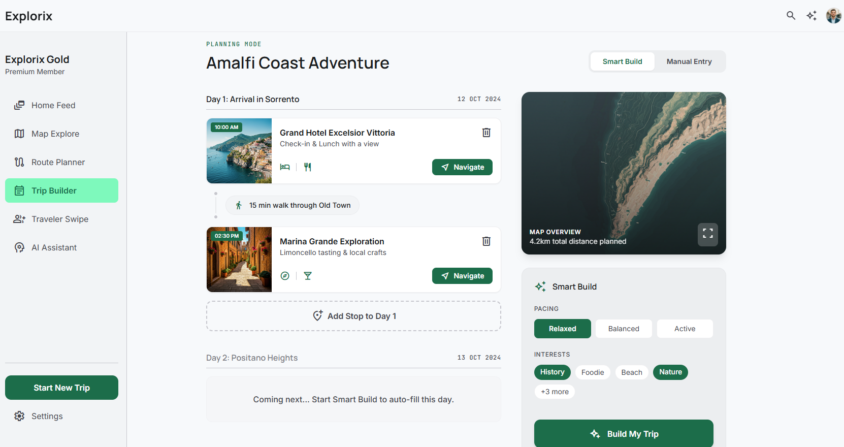 Travel assistant screen